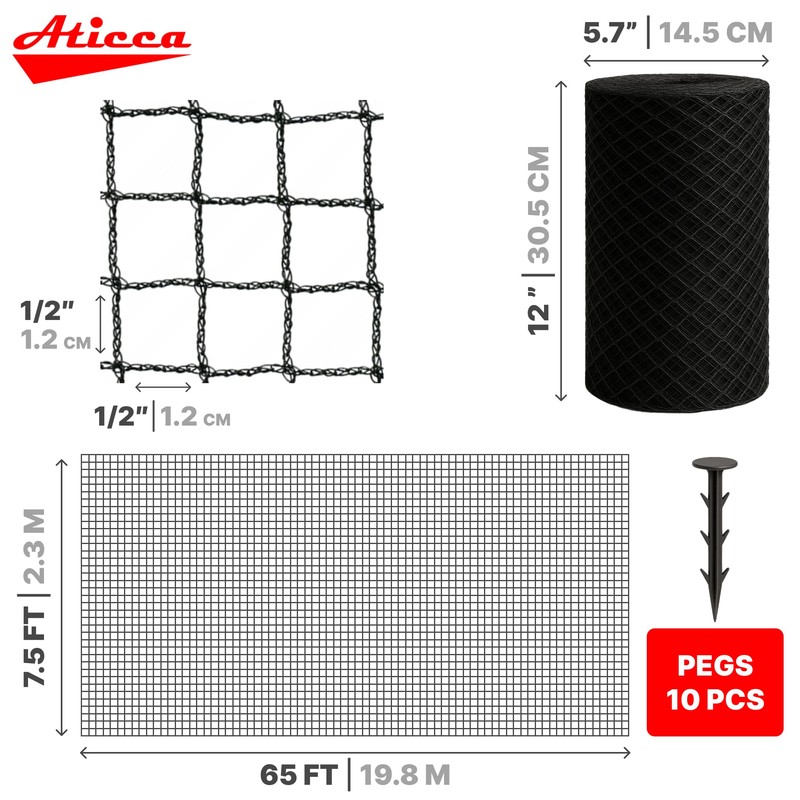 Aticca Heavy Duty Bird Netting for Garden Protection & Fruit