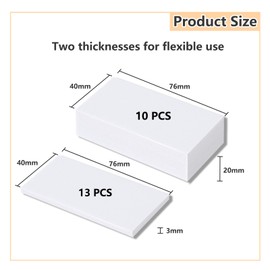Jayen 23 Pcs Furniture Wall Protectors, EVA Foam Anti-Collision Headboard Stoppers for Bed Frame, Anti-Shake Headboard Bumper for Any Furniture - White