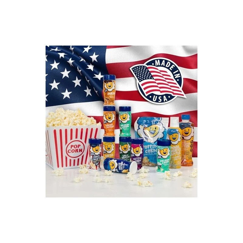Nacho Cheddar Popcorn Seasoning 6 Jars Pack Low Sodium Gluten