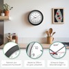 Mebus Radio-Controlled Wall Clock with Thermometer and Hygrometer / Black