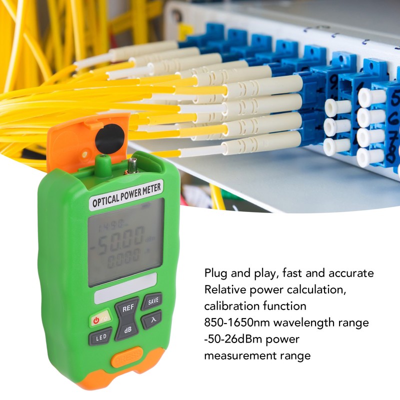 Optical Power Meter with USB Cable Mini Rechargeable Fiber Optic