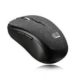 Adesso iMouse S80 2.4Ghz Fabric Wireless Red Fabric Mini Optical Mouse, 5-Button (Black)