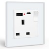 BSEED Single Switched Socket with USB C and USB A