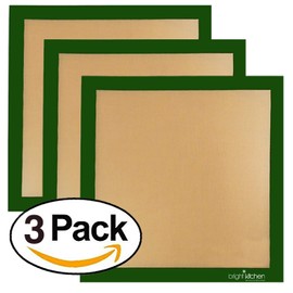 Set of 3-14" x 14" -Silicone Re-Usable Non-Stick Ultra Premium Dehydrator Sheets Compatible With Excalibur Silpat Tray Liner Flex Fruit Leather Roll Up Jerky Oven Baking Mat