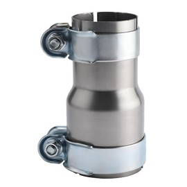 Patioer 2.5" to 3" Exhaust Adapter Reducer with Clamps, Universal Exhaust Pipe Connector for Car Truck SUV (1 Pack)