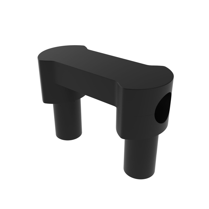 1-Inch Handlebar Risers with 1-Inch or 2-Inch Height, Matte Black