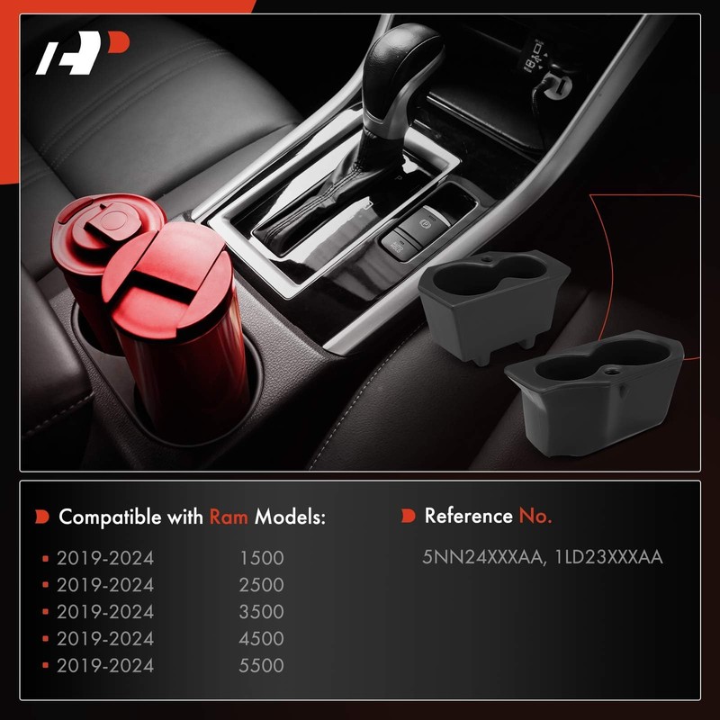 A-Premium Cup Holder Compatible with Ram 1500, 2500, 3500, 4500,