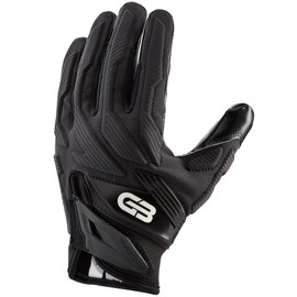 Grip Boost Raptor 2.0 Padded Men's Football Gloves with Boost Plus Grip Technology (Black, Small)