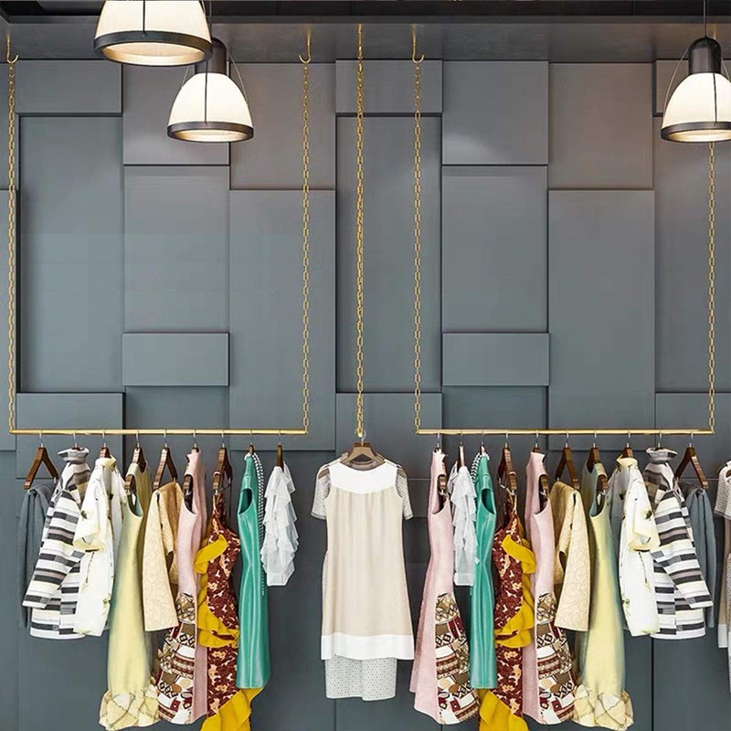 FURVOKIA 2 Pcs Creative Chain Adjustable Height Ceiling Hanging Clothing