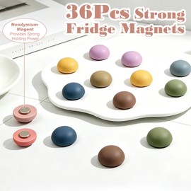 36Pcs Cute Colorful Fridge Magnets | Matte Decorative Refrigerator Magnets