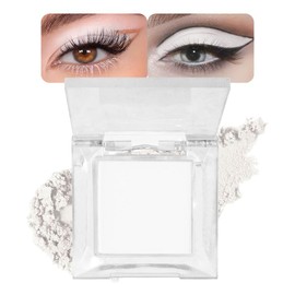 HHLTOH Eyeshadow Single Matte, High-Pigment Monochrome Eye Shadow Pressed Powder, Everyday Velvety Silky Eye Makeup Looks, Professional Long-Lasting Waterproof Single Eyeshadow Palette, White 02