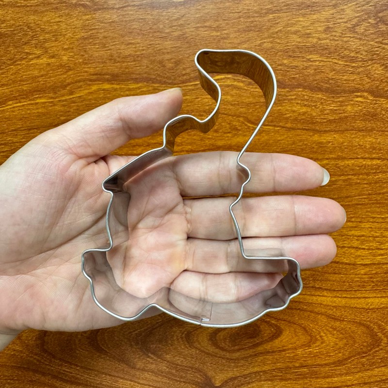 Auktosmn Goose Cookie Cutter with Bow- 4" - Dishwasher Safe