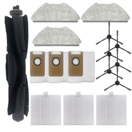 Replacement for Airrobo T20+ Accessories: Replace Parts for Airrobo T20+ Robot Vacuum and Mop 1 Main Brush 6 Side Brush 3 Filter 3 Mop Pad 3 Dust Bag (16 Pack)