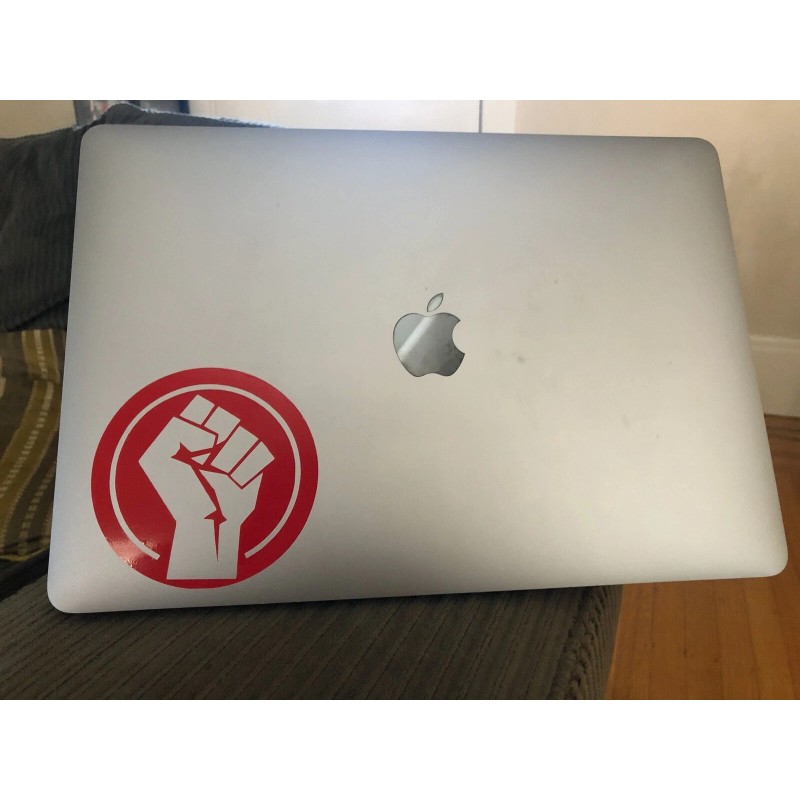 Revolt Raised Fist Resist Vinyl Decal Sticker - Glossy Red