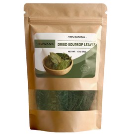 100% Natural Dried Soursop Leaves From Ceylon Sri Lanka 1.7 oz (50g)