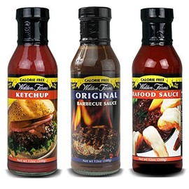 Walden Farms Calorie Free Ketchup Calorie Free, Fat, Carbs, Gluten or Sugar Pack of 3 ( Ketchup -Seafood Sauce & Original BBQ Sauce )