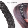Fumwase 5 Strands Synthetic Hair Braided Headbands Stretch Elastic Classic