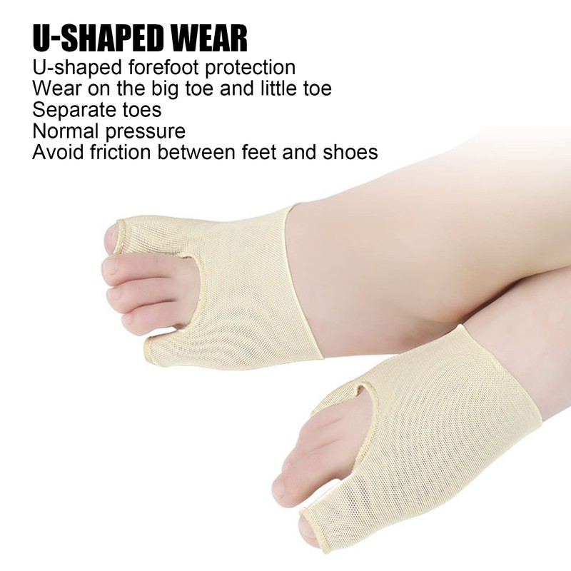 2 Pairs Toe Separator Elastic Hallux Valgus Corrector Bunion Correction