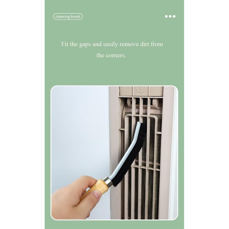 2-Pack Wooden Handle Crevice Cleaning Brush – Hard Bristle Grout