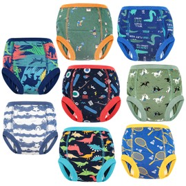 FLYISH DIRECT Potty Training Pants Boys Training Pants Toilet Training Pants Toddler Training Pants Reusable Training Pants, 5 years, 8 packs