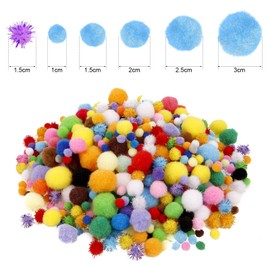 metagio Pompoms for Crafts, Pack of 1000 Mini Pom Poms, 1-3 cm Pom Poms for Craft Making, Pompoms Balls for Children, Colourful Pompoms for Easter, DIY Creative Craft Decorations