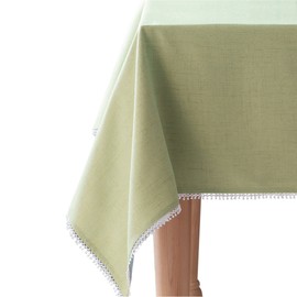 Lenox French Perle Solid 60"x102" rectangle Tablecloth, Pistachio