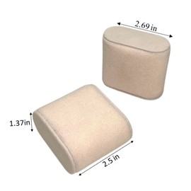 TIMELYBUYS 6 Beige Large Watch Pillows for Oversized Watch Cases Storage Jewelry Box Display Case Organizer, 2.69 L x 2.50 W x 1.37 D