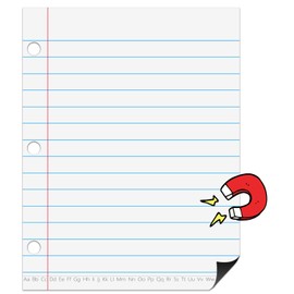 Joswisch Dry Erase Giant Sized Magnetic Notebook Paper, Handwriting Lined Paper for Classroom Whiteboard Accessories, Dry Erase Notebook Teaching Aids, Homeschool Teaching Supplies 17" x 22"