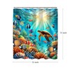 COSEVIER Sea Turtle Shower Curtain for Bathroom Ocean Beach Coastal