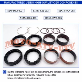 JINFANNIBI Fork Bushing and Seal Rebuild Kit Set For Honda Goldwing 1800 GL1800 2001-2012