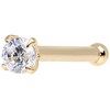 Body Candy 14k Yellow Gold 2mm Cubic Zirconia Nose Stud