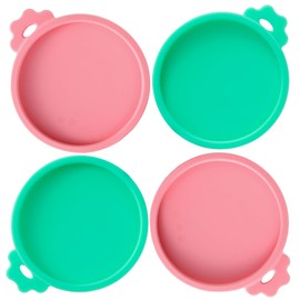 Comtim 4 Pack Can Covers for Dog Food Cans, Silicone Pet Dog Food Can Covers Lids for 13 oz 12.5 oz 13.5 oz Cans...or Cat Food Cans 6 oz, Reusable Can Toppers Can Saver Covers for Canned Goods
