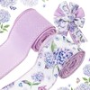 20 Yard Hydrangea Wired Edge Ribbon Purple Hydrangea Flower Craft