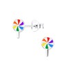 Rainbow Lollipop Earrings - 925 Sterling Silver