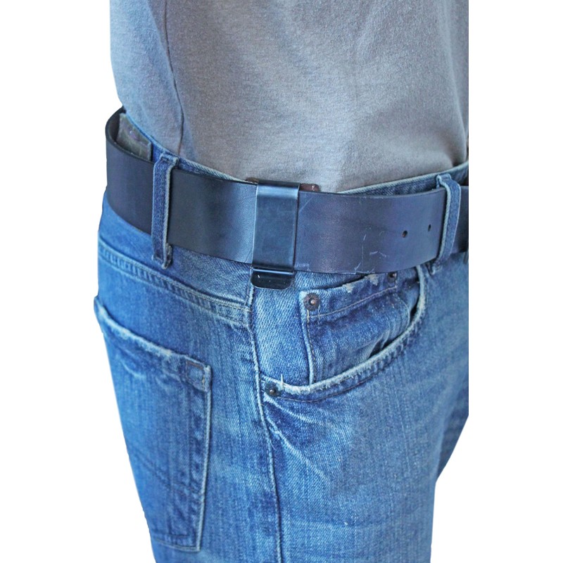 Barsony Black Leather Tuckable IWB Holster for HK USP Compact