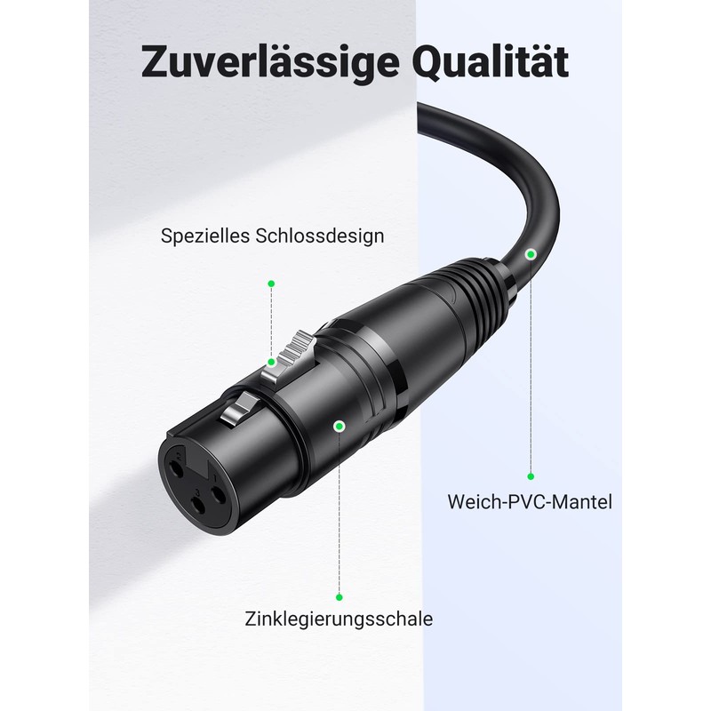 Ugreen Microphone Cable High Quality XLR Male to XLR Female