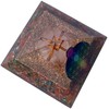 CHONIT Orgonite Pyramid, Chakra Mix Colourful with Symbol Flower of