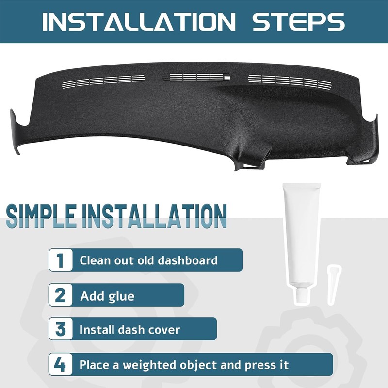 KUAFU Dash Board Cover Compatible with 1999-2007 Chevy Tahoe/Suburban/Silverado/Avalanche GMC