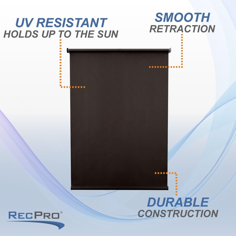 RecPro Chocolate RV Roller Shades | Slow-Rise Roller Shades |