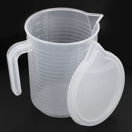 Clear Plastic Measuring Cups with Lid Kitchen Cooking Baking Accessaries Kitchen Utensils(1000ML)