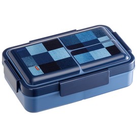 Skater PALT9AG-A Denim Lunch Box, 28.9 fl oz (850 ml), Antibacterial, 4-Point Lock, With Integrated Washer, For Men, Large Capacity