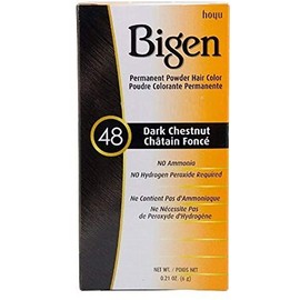 Bigen Permanent Powder Hair Color 48 Dark Chestnut 1 ea (Pack of 4)