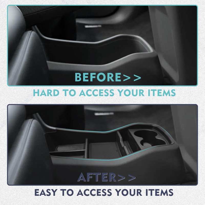 BestEvMod for EV9 Lower Center Console Organizer Tray Interior Accessories