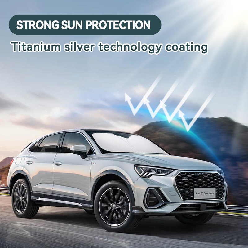 XQMMGO Sonnenschutz Auto Frontscheibe, Auto Sonnenblende, Faltbar Sonnenschirm Auto Frontscheibe