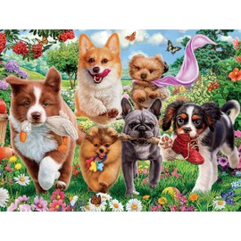 Buffalo Games - Image World - Playtime in The Meadow - 750 Piece Jigsaw Puzzle for Adults Challenging Puzzle Perfect for Game Nights - Finished Puzzle Size is 24.00 x 18.00