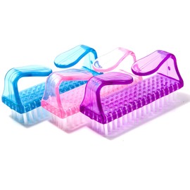 4 Pcs Nail Brushes, Nail Cleaning Brush Plastic Handle Scrubbing Brush Eco Friendly Fingernail Brush with Soft Bristles Nail Manicure for Home Garden Nail Brushes with Plastic Handle (8 * 2.5 * 4CM)