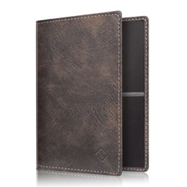 Fintie Vehicle Registration Certificate Case, Ultra-Thin and Lightweight, Credit Card Holder, ID Holder, Made of Synthetic Leather, Vintage Dark Grey
