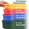 Webake Silicone Food Storage Containers with Lids, Large Nesting Portion