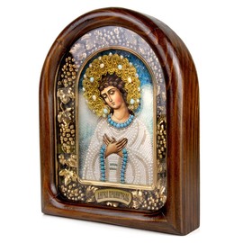 STP Goods Orthodox Icons, Christian Orthodox Icon, Handmade Icon, Lithography, Icons for Home, Christian Icons (Guardian Angel Beads Orthodox Icon)