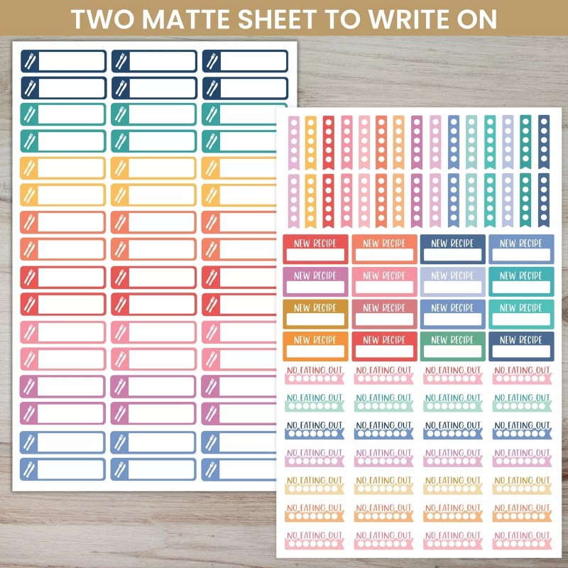 bloom daily planners Planner Sticker Pack, Meal Planning